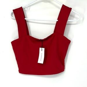Dynamite Red cropped Women's tank Top medium